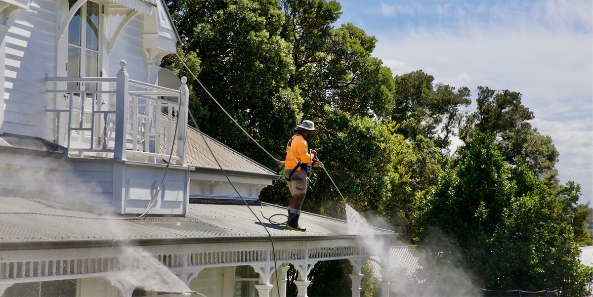 Gutters fully cleared of debris